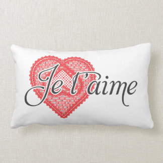 Cojín Lumbar Te amo en francés - t'aime de Je