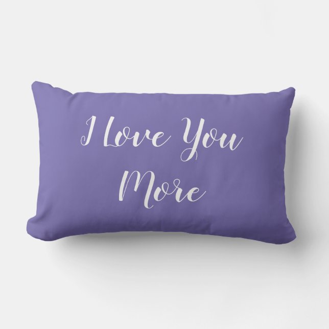 Cojín Lumbar Te Amo Más Morado Pillow (Anverso)