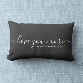Cojín Lumbar Te amo más Nombre personalizado Día de San Valentí