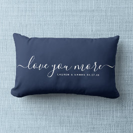 Cojín Lumbar Te amo más Nombre personalizado Día de San Valentí