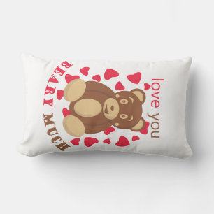 Cojín Lumbar Te amo mucho en el Día de San Valentín