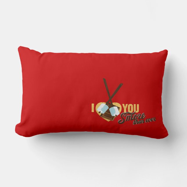 Cojín Lumbar Te amo S'more que nunca - amor del campista (Anverso)