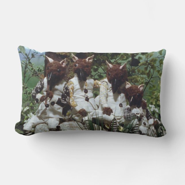 Cojín Lumbar Té de sangre y rojizo de cuerda (Anverso)