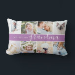 Cojín Lumbar ¡Te queremos, abuela! Regalo fotográfico personali<br><div class="desc">¡Te queremos,  abuela! Personalizado Foto Regalo de la espalda Alivio de la espalda Lavender Lumbar Pillow</div>
