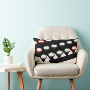 Cojín Lumbar Teclado de máquina de escribir antigua de negocios