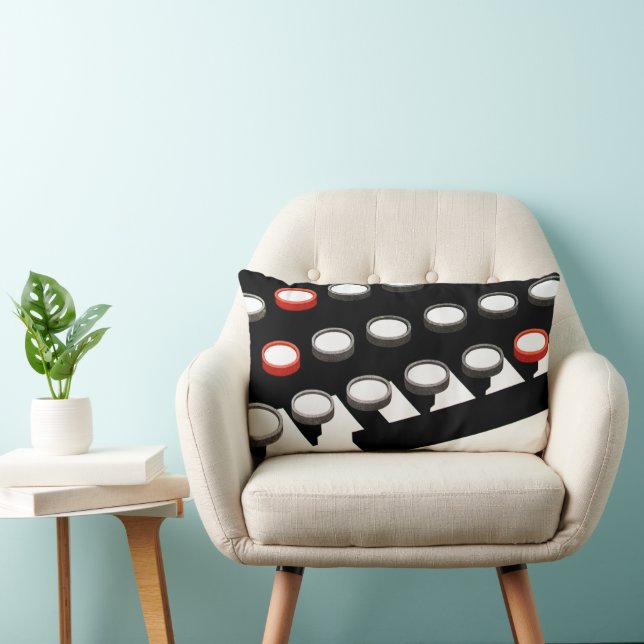 Cojín Lumbar Teclado de máquina de escribir antiguo de moda par (Silla)