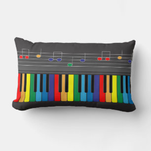 Cojín Lumbar Teclado de piano colorido