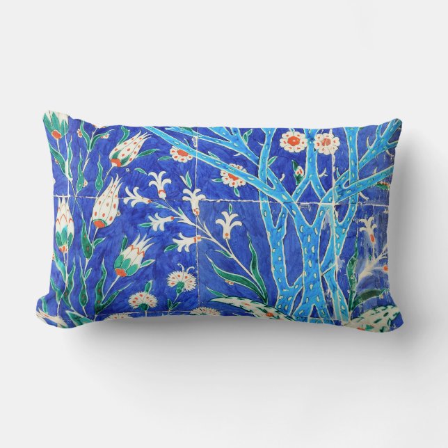 Cojín Lumbar Tejas florales turcas (Anverso)