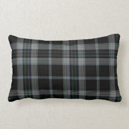 Cojín Lumbar Tela escocesa de tartán gris negra