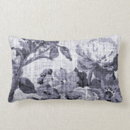 Cojín Lumbar Tela floral púrpura azul No.5 de Toile de la mora