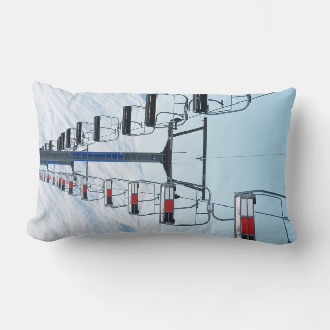 Cojín Lumbar Telesillas del parque del esquí (Anverso)