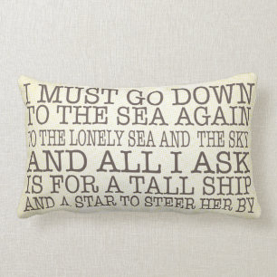 Cojín Lumbar Tengo que bajar a la orilla del mar en natural