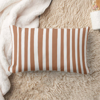 Cojín Lumbar Terracota Rayas Modernas Minimalista