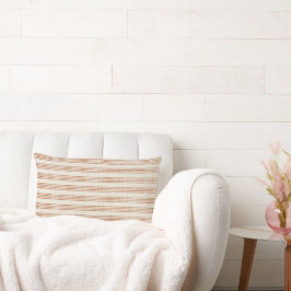 Cojín Lumbar Terracotta Crema Moderno Minimalista Raya Boho