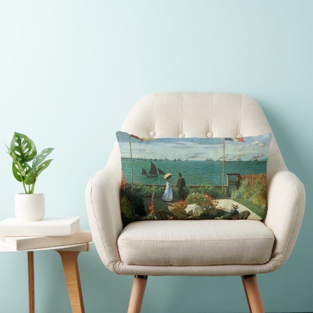 Cojín Lumbar Terraza junto al mar de Claude Monet (Silla)