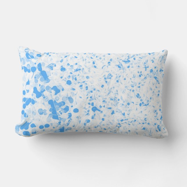 Cojín Lumbar Textura de salpicadura - Azul (Anverso)