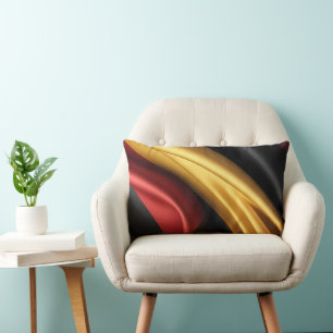 Cojín Lumbar Textura de seda de bandera alemana