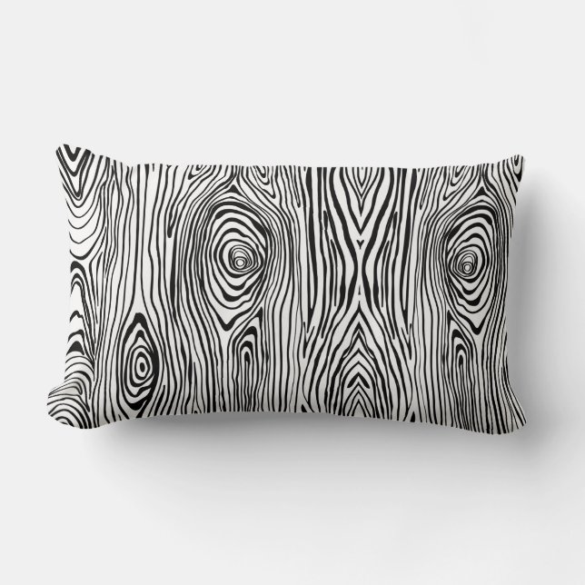 Cojín Lumbar Textura de veta de madera (Anverso)