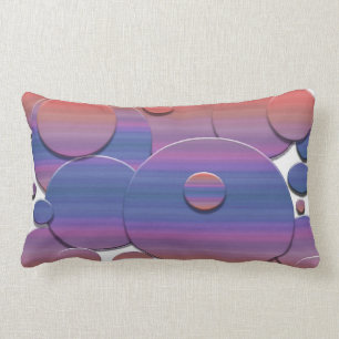 Cojín Lumbar Textura geométrica abstracta de los círculos 3d