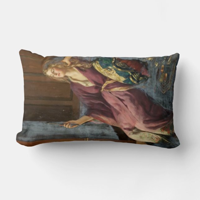 Cojín Lumbar The Minx (by John Collier) (Anverso)