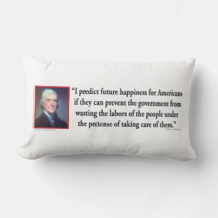 Cojín Lumbar Thomas Jefferson sobre la felicidad norteamericana
