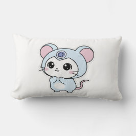 Cojín Lumbar Throw Pillow Cute little lovely mouse