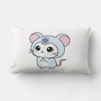 Cojín Lumbar Throw Pillow Cute little lovely mouse 