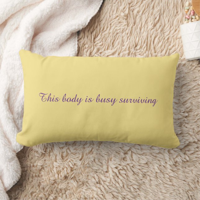 Cojín Lumbar Throw Pillow with an inspirational message (Manta)