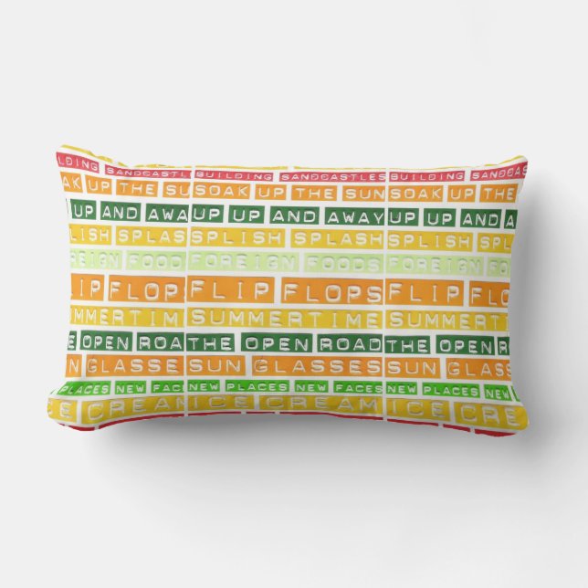 Cojín Lumbar Tiempo de verano, Flip Flops (Anverso)