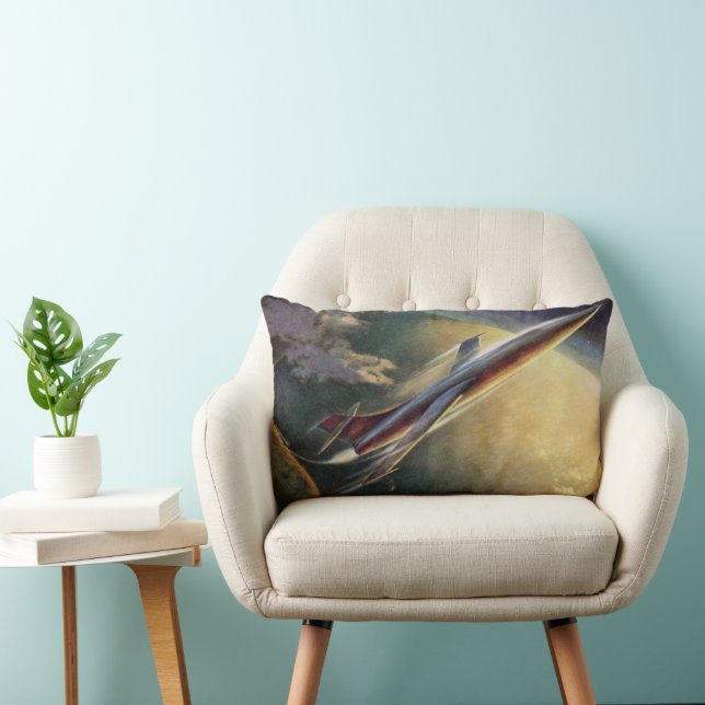 Cojín Lumbar Tierra del avión de nave espacial de ciencia ficci (Silla)