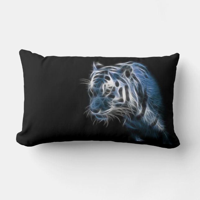 Cojín Lumbar Tigre blanco eléctrico (Anverso)