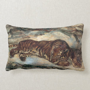 Cojín Lumbar Tigre del Barye de Antoine-Louis en descanso