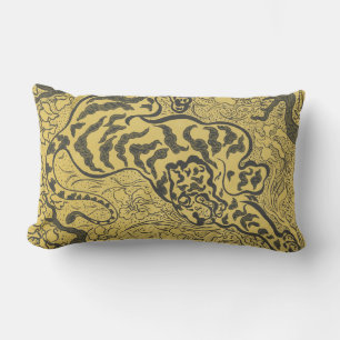 Cojín Lumbar Tigre en la selva (animal salvaje) (de Paul Ranson