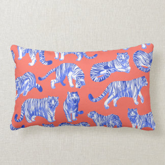 Cojín Lumbar Tigres de rayas azules