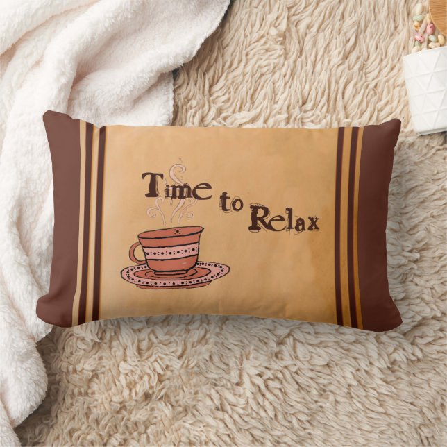 Cojín Lumbar Time to Relax "Chocolate Bar" Brown Lumbar Pillow (Manta)