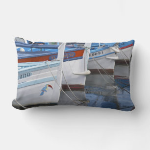 Cojín Lumbar Típicos barcos de pesca provenzales pintados en 2