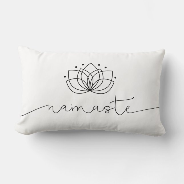 Cojín Lumbar Tipografía de Namaste (Anverso)