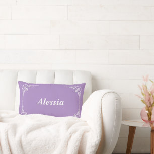 Cojín Lumbar Tipografía elegante moderna personalizada nombre