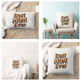 Cojín Lumbar Tipografía única de bonito mejor mamá de todos los