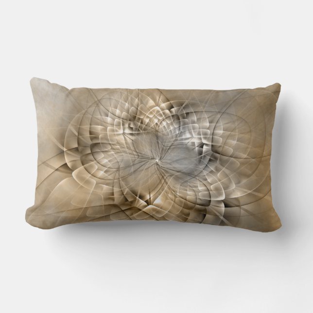 Cojín Lumbar Tones de la Tierra Resumen Textura moderna de arte (Anverso)