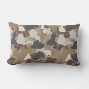 Cojín Lumbar Tonos de tierra marrón Camuflaje militar