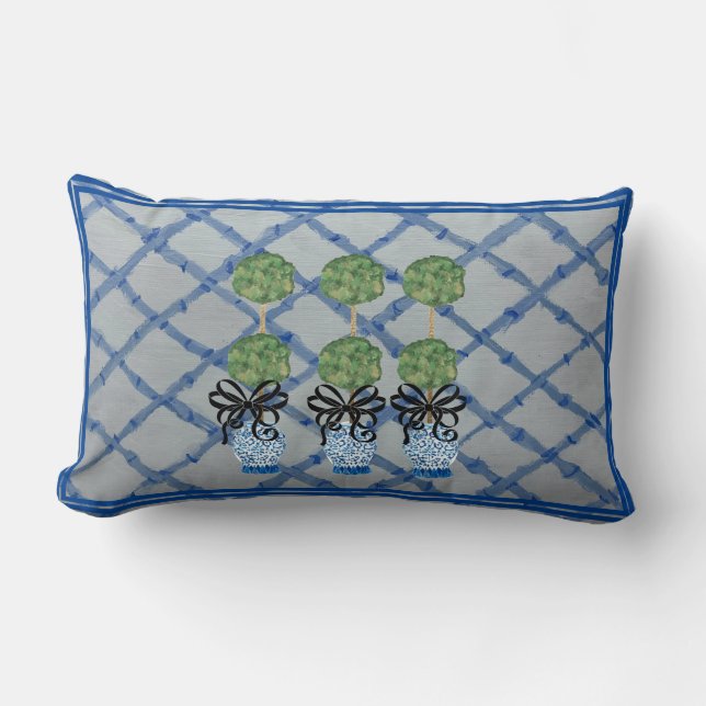 Cojín Lumbar Topiary Chinoiserie Ginger Jar Lumbar Accent Pill (Anverso)