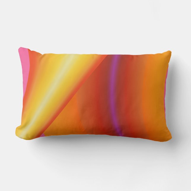 Cojín Lumbar Toque 2 Arte Fractal Fino (Anverso)