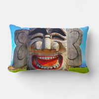Totem Wood Laughing Teeth Face Tribal Photo Bold