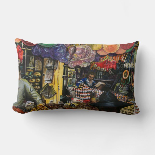 Cojín Lumbar Tradiciones de comercio antiguo, Jerusalén (Anverso)