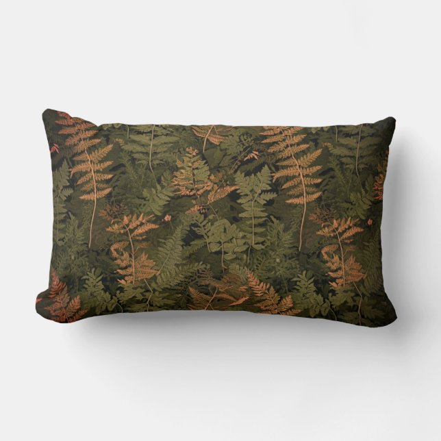 Cojín Lumbar Traje de Camuflaje de Helecho (Anverso)