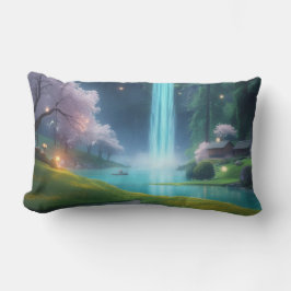 Cojín Lumbar "Tranquilidad turquesa - Avanza hacia agua tranqui