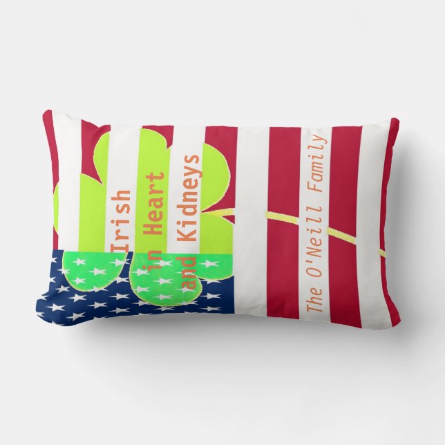 Cojín Lumbar Trébol irlandés St Patrick del trébol de la (Anverso)