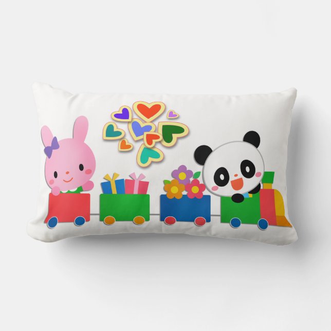 Cojín Lumbar Tren animal (Anverso)