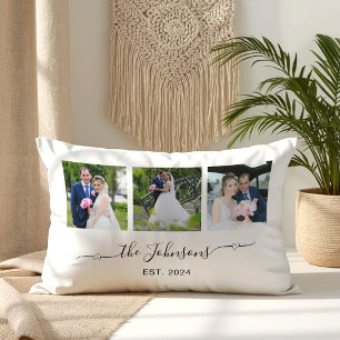 Cojín Lumbar Tres Bodas Foto Corazón Swash Firma